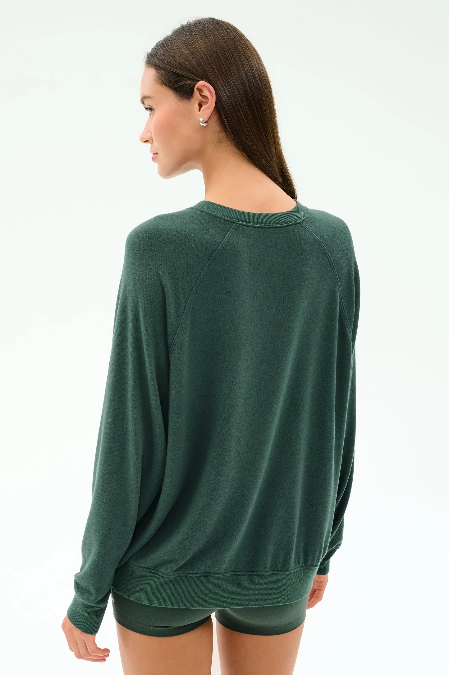 ANDIE OVERSIZED FLEECE SWEASHIRT - MILITARY