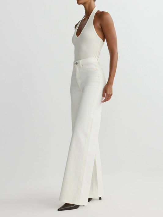 HEPBURN WIDE LEG: HIGH RISE 32' - EGGSHELL