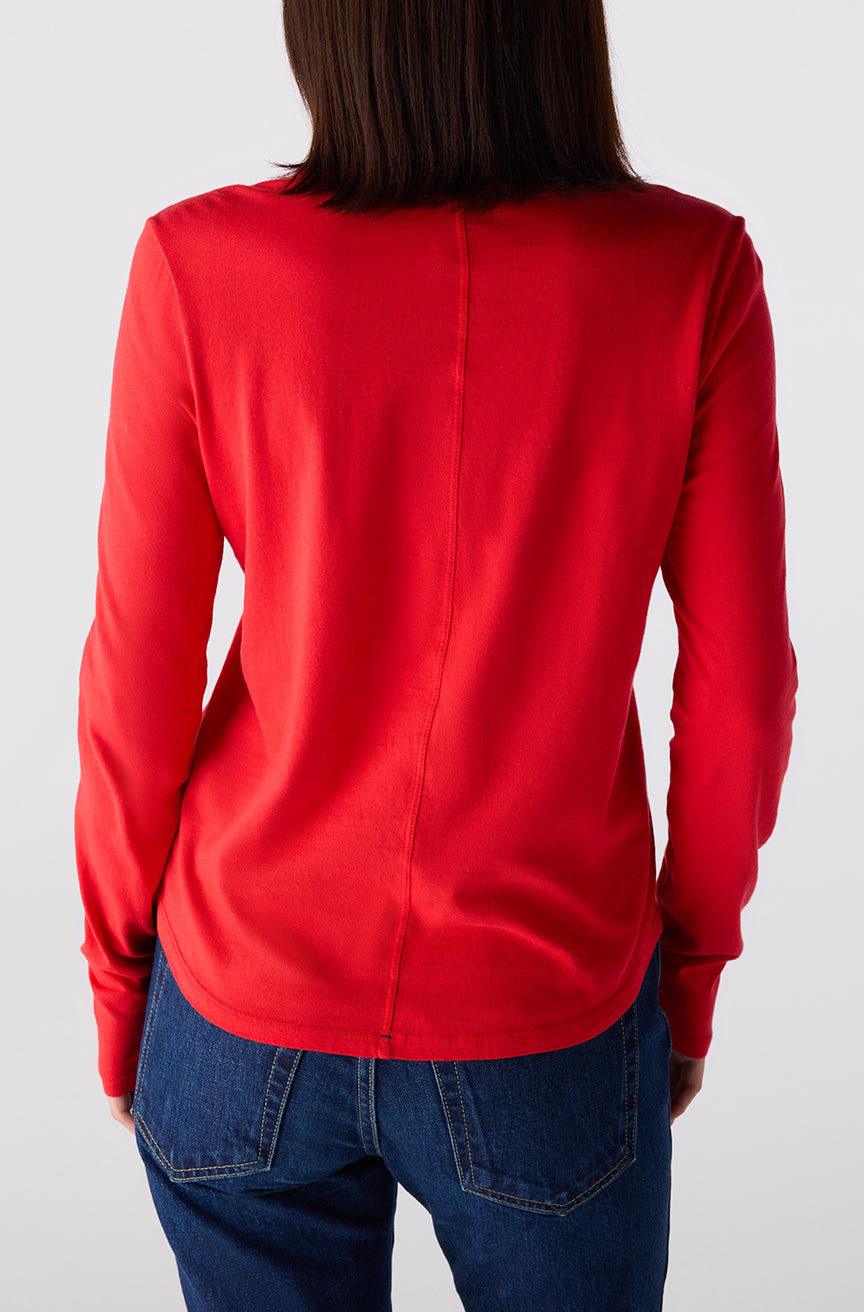 QUINN LONG SLEEVE TEE - SIGNAL