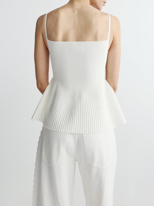 PEPLUM TANK - WHITE