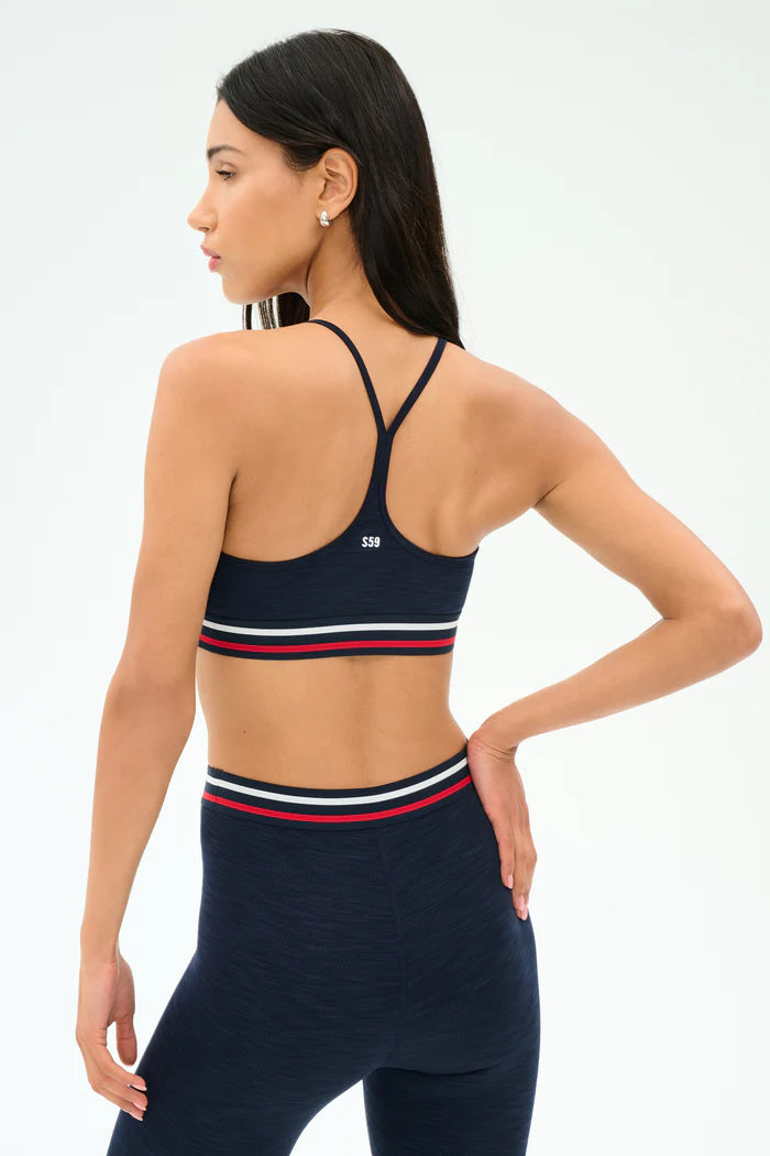 CALI ACTIVE RIB BRA - HEATHER INDIGO
