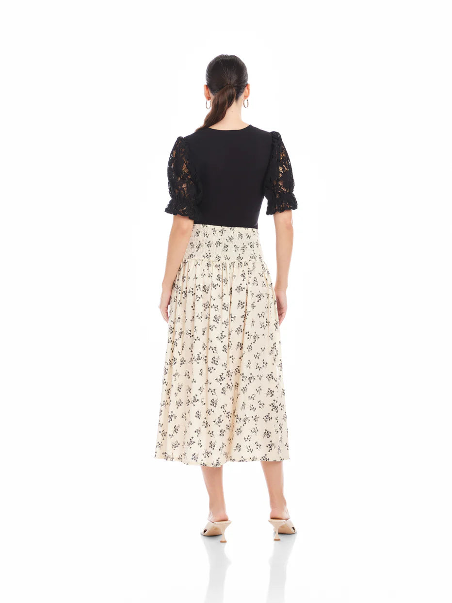 RHEA SMOCKED WAIST SKIRT