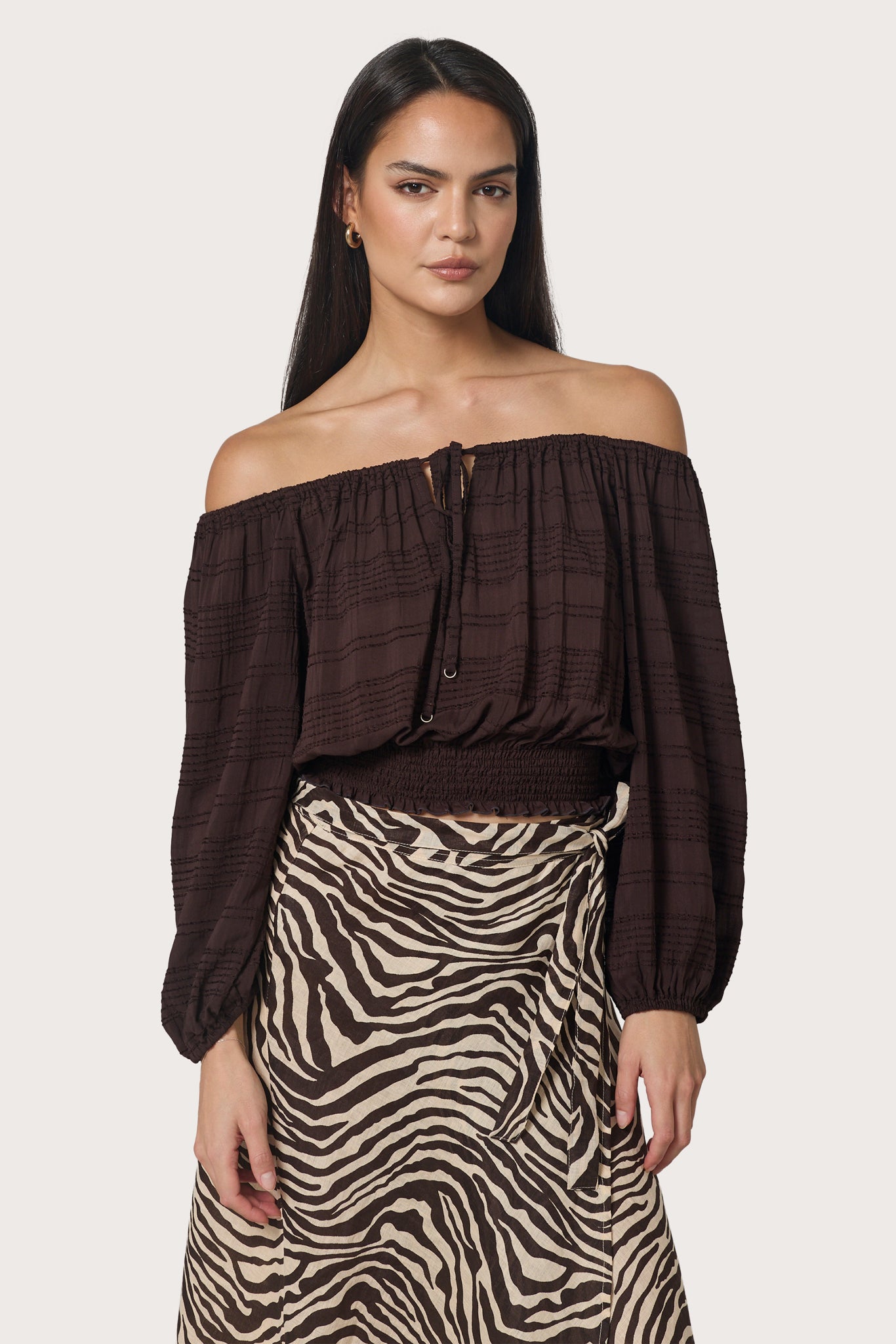 GYPSY TOP - CRINKLE ESPRESSO