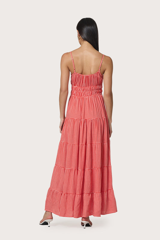 ALEX MAXI DRESS - GINGHAM CORSA