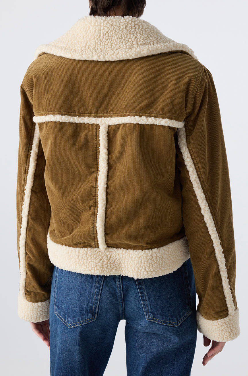 BETTY SHEARLING JACKET CORD - CUMIN