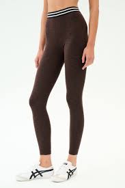 BAILEY ACTIVE RIB HIGH WAIST - HEATHER DARK CHOCOLATE