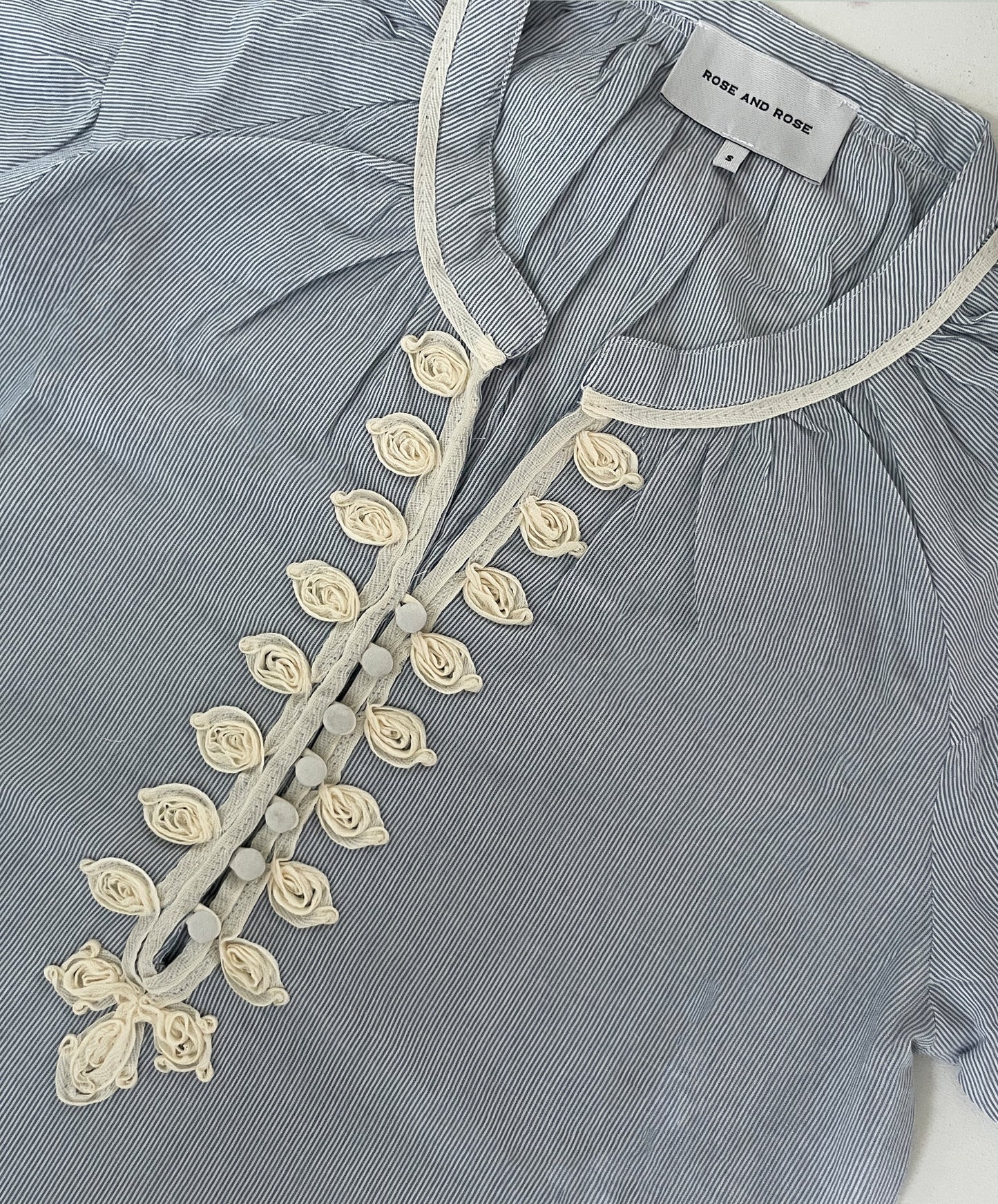 CLEMATIS TOP - BLUE STRIPES