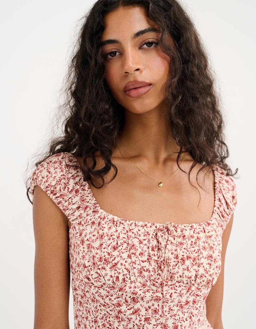 CALLAWAY MIDI DRESS - TEA ROSE TOILE