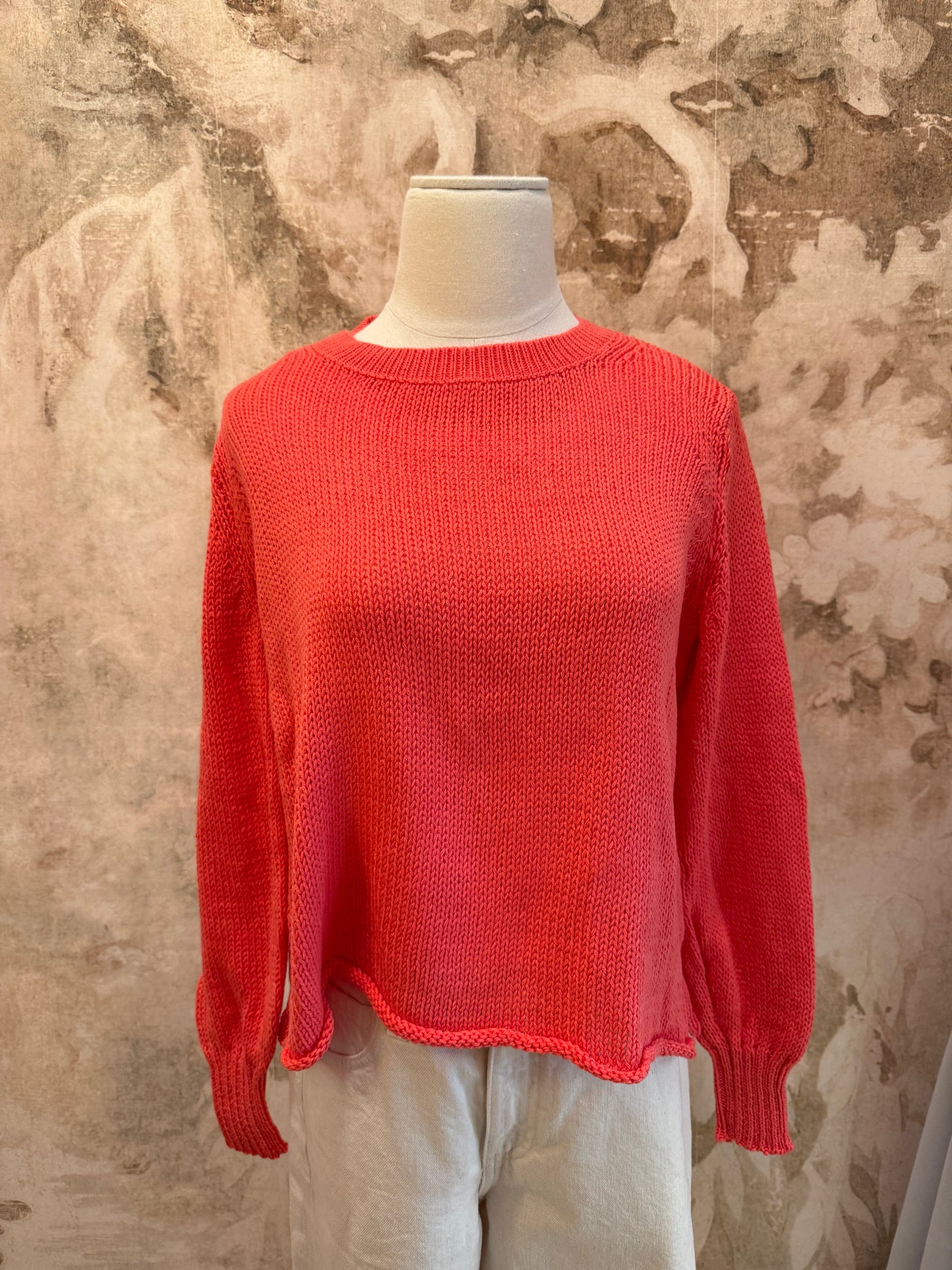 DYLAN TOP COTTON - CORAL HIBISCUS