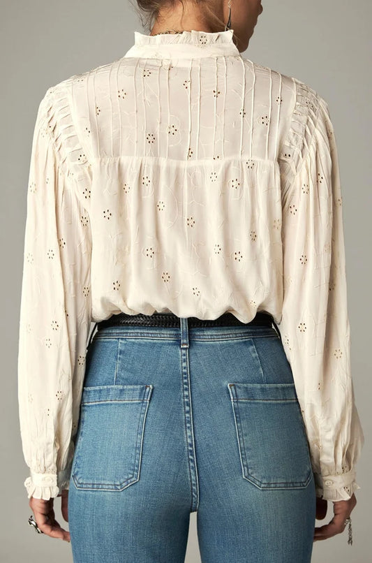 BLOOM SCHIFFLY-OLYMPIA BLOUSE - COQUILLAGE