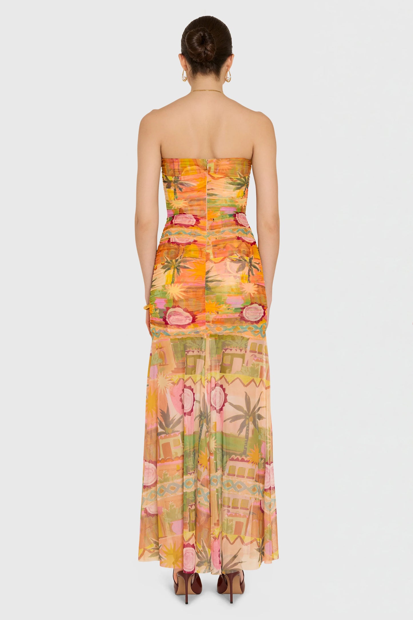 LEO MAXI DRESS - PALM SPRINGS PRINT