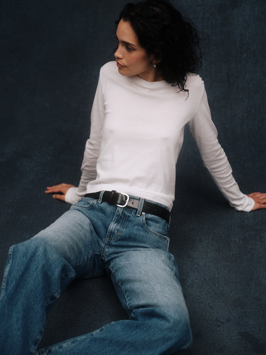 JADE LONG SLEEVE TEE - WHITE