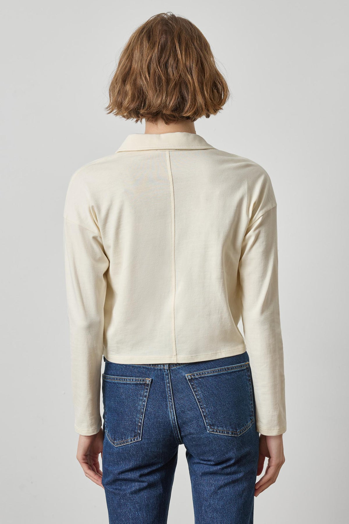 FAUX WRAP COLLARED TOP (ROPE)