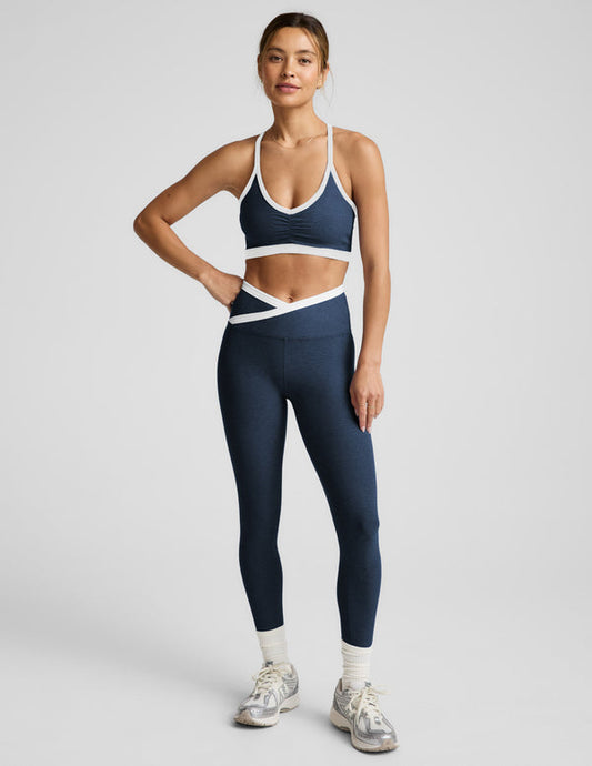 SPACEDYE OUTLINES STRAPPY BRA - NOCTURNAL NAVY