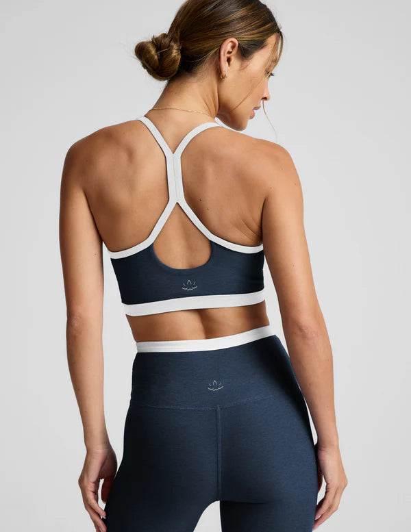 SPACEDYE OUTLINES STRAPPY BRA - NOCTURNAL NAVY