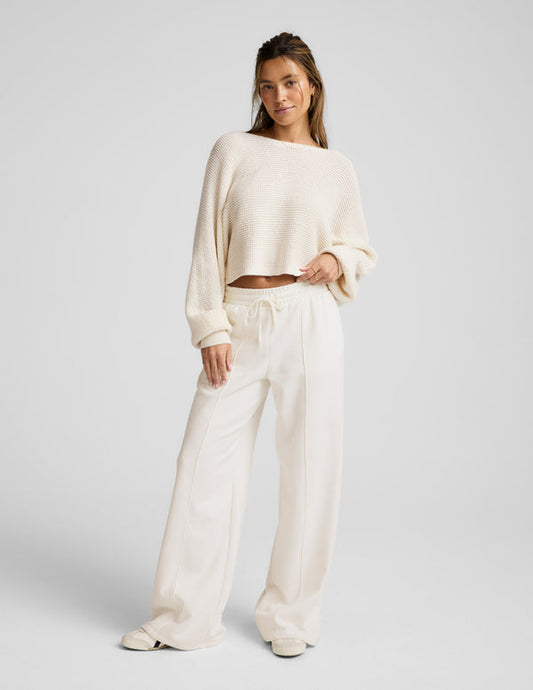 READY FOR BARRE CROPPED SWEATER - DOVE