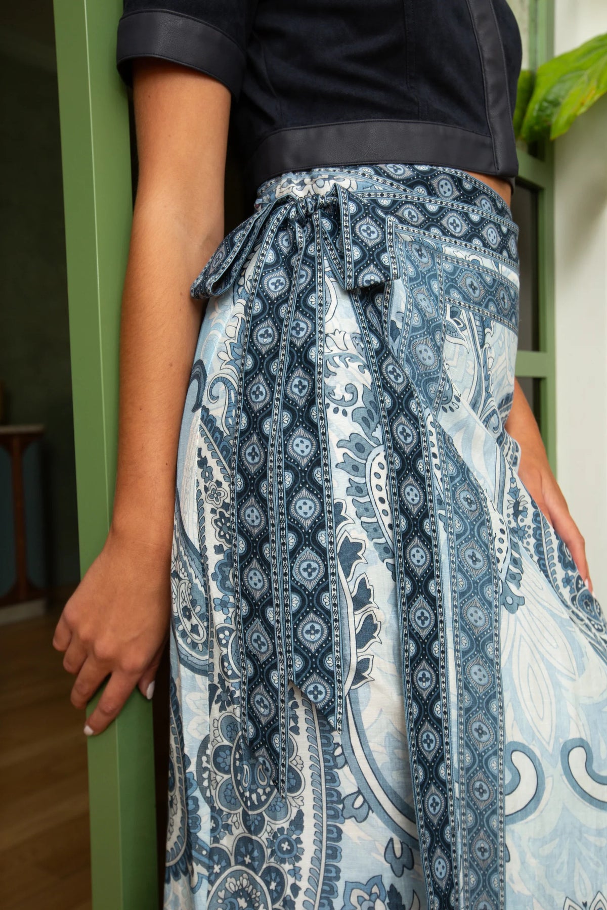 WILEY WRAP SKIRT - BLUE MYTH