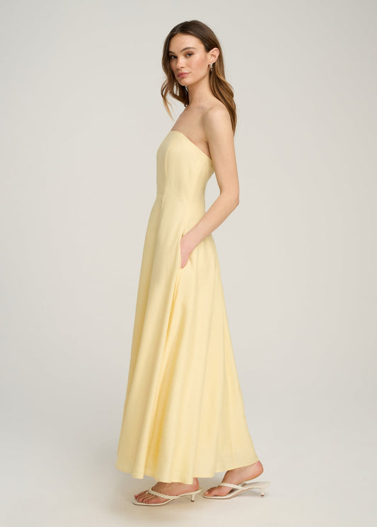THE FAVORITE LINEN DRESS - MOONBEAM