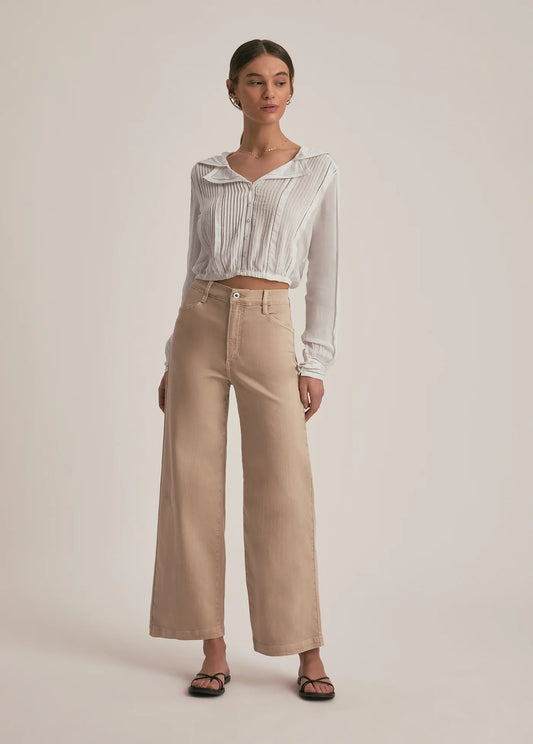 THE MISCHA SUPER HIGH RISE WIDELEG ANKLE - FRENCH OAK