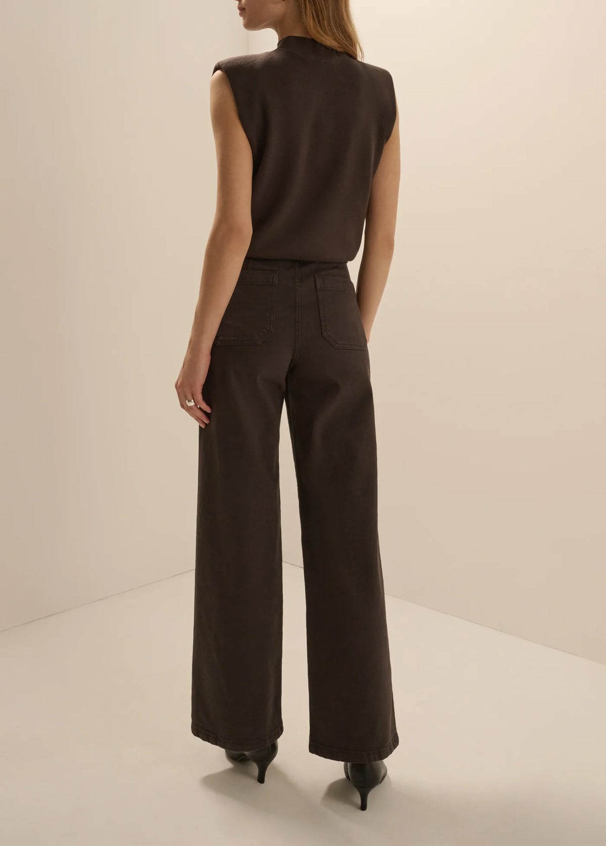 THE MISCHA WIDE LEG ANKLE - ESPRESSO