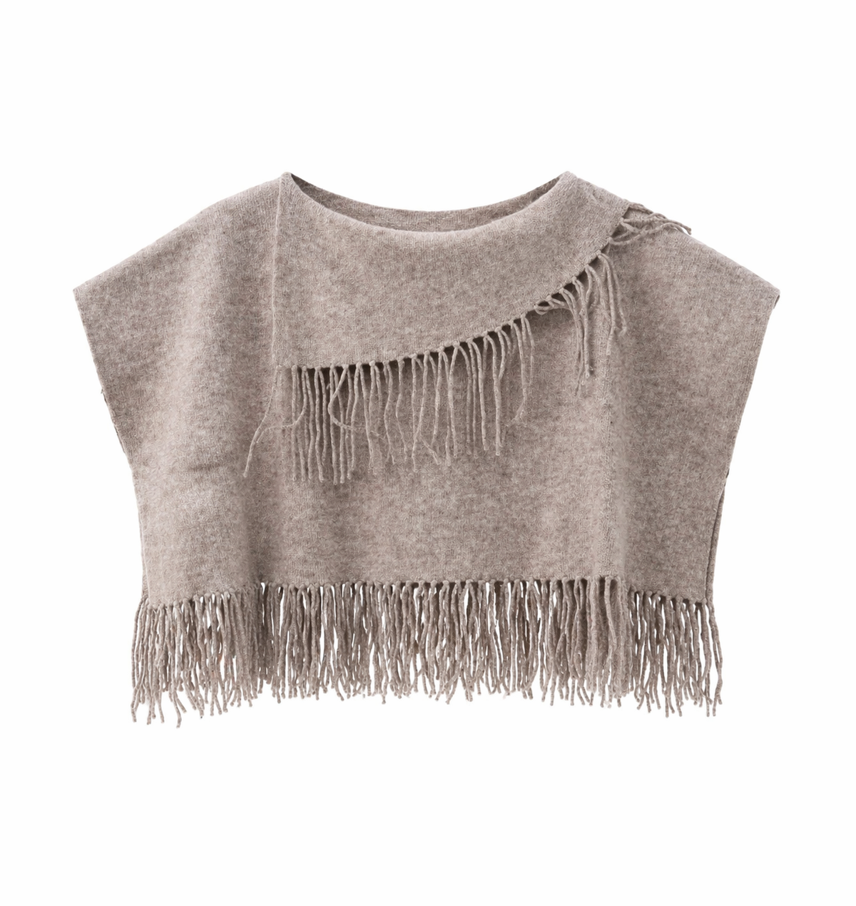 FRINGE WRAP - MUSHROOM