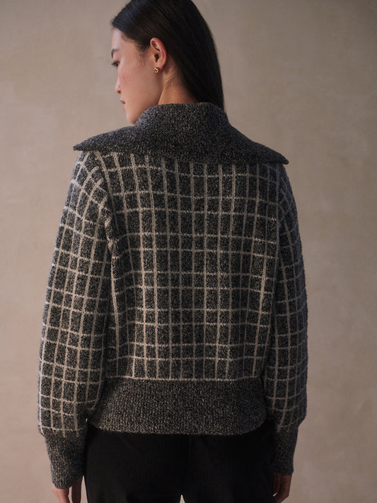 Furley Half Zip Knit - Charcoal MarlFURLEY HALF ZIP KNIT - CHARCOAL MARL