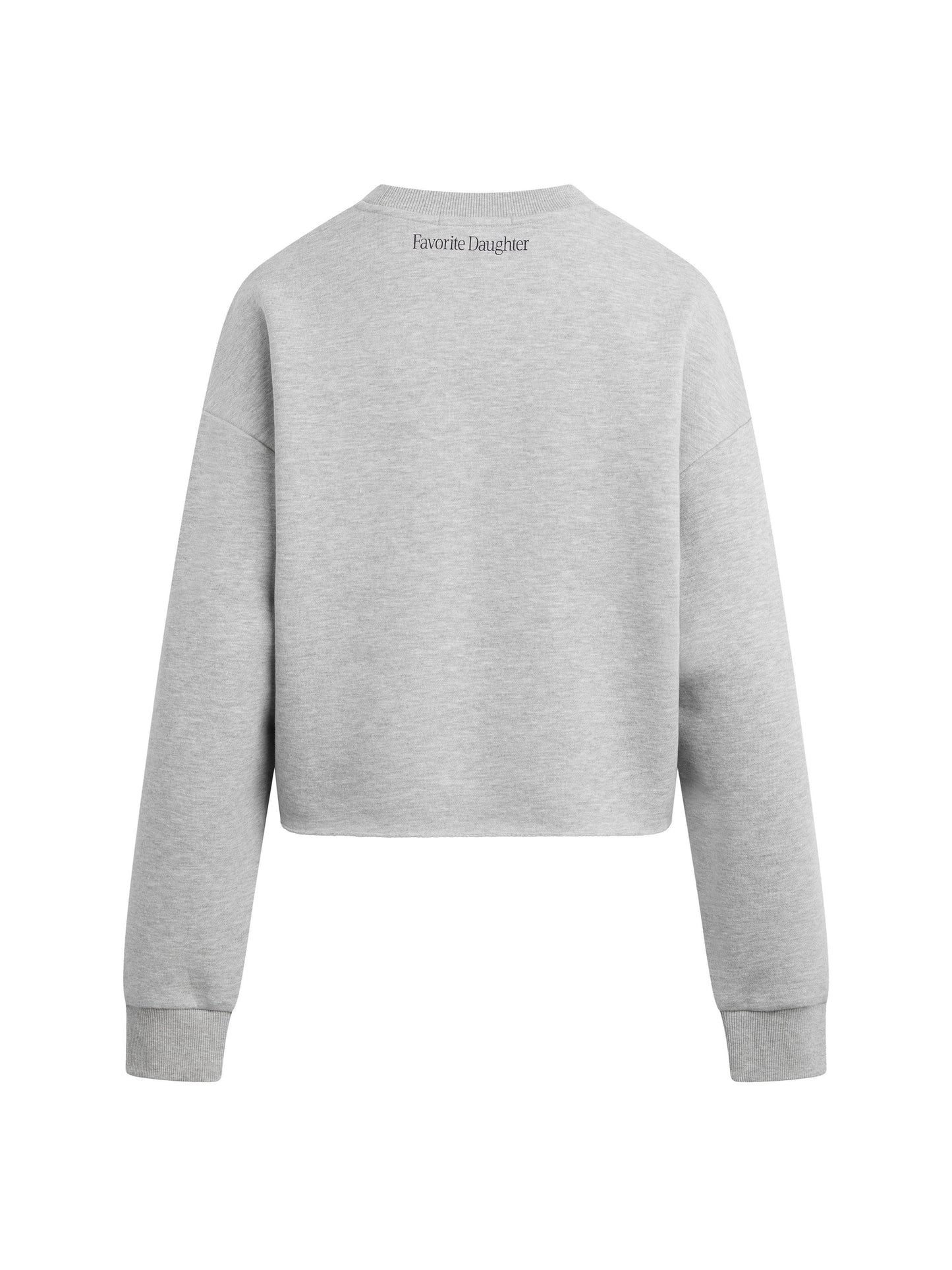 THE CROPPED DAD'S FAVORITE SWEATSHIRT - HEATHER GREY/NAVY