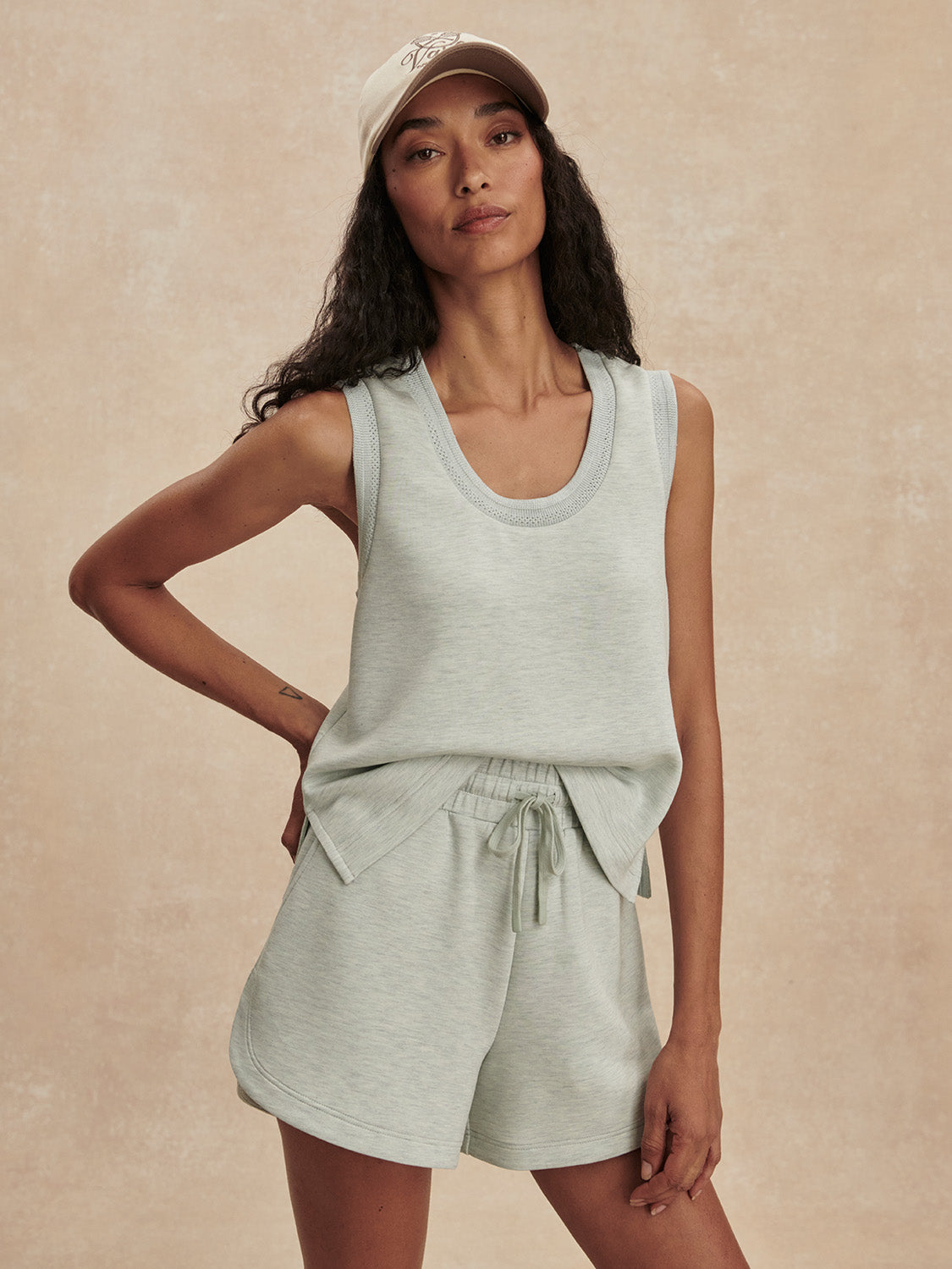 COULTER HIGH RISE SHORT 3.5 - MINT GREEN MARL