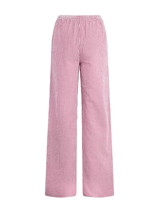 THE EVERYTHING PANT - RASPBERRY/WHITE
