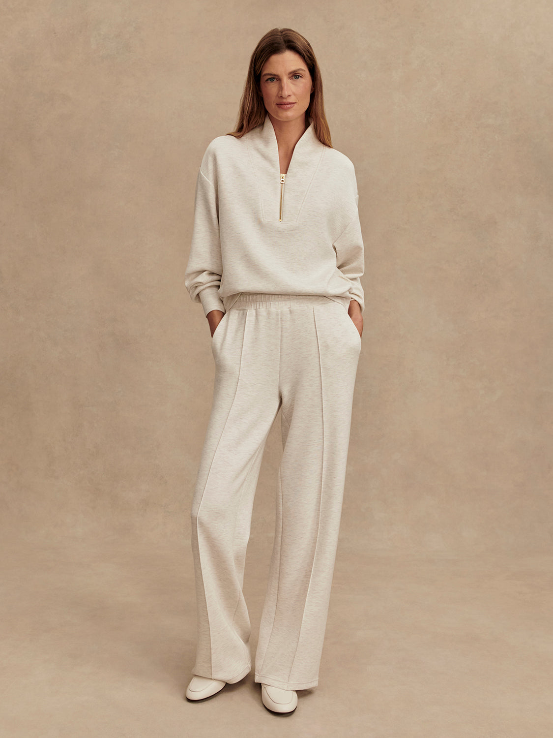 THE WIDE LEG PANT 30 - IVORY MARL