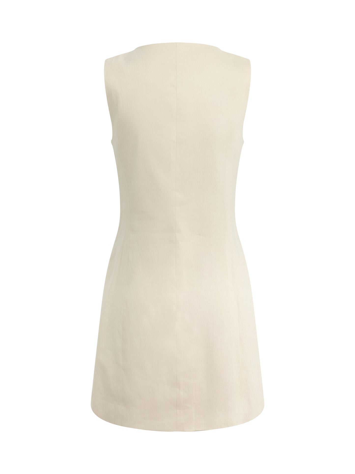 THE CECE LINEN DRESS - LIGHT KHAKI