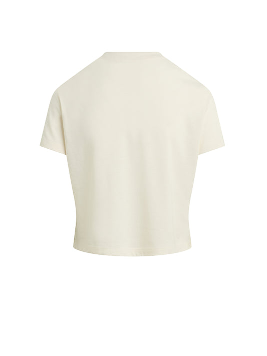 THE CROPPED FAVORITE DAUGHTER TEE - GARDENIA/LIGHT SAGE