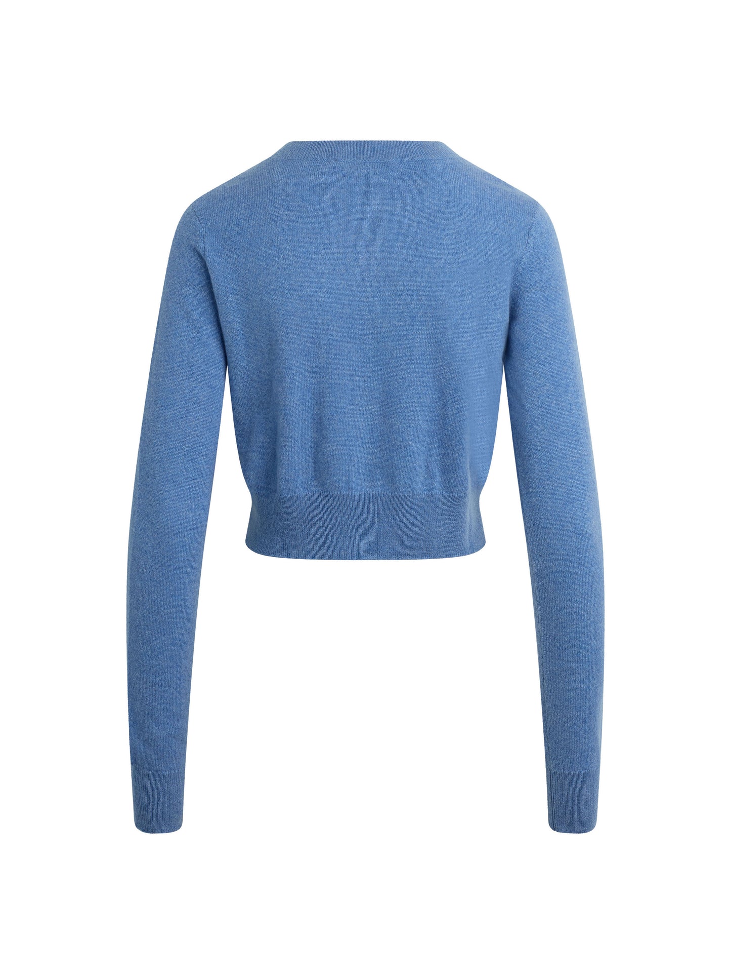 THE CROPPED REBECCA CARDIGAN - RIVER BLUE