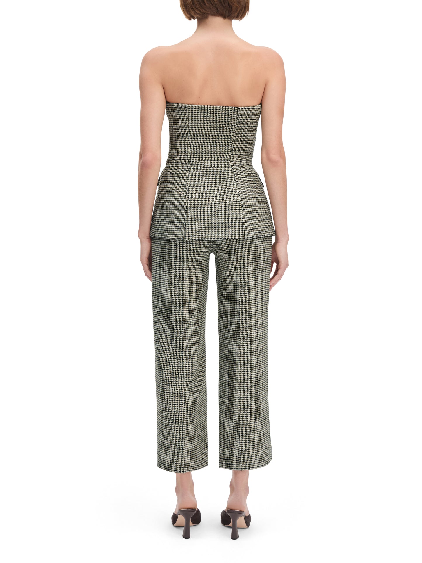 THE PHOEBE BUSTIER - CHESIRE HOUNDSTOOTH