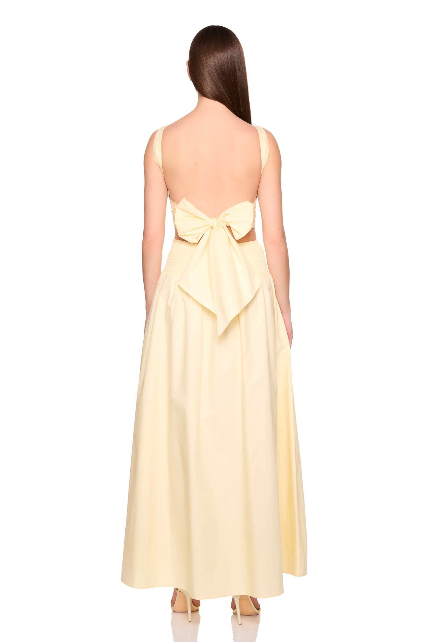 POPLIN DROP WAIST SKIRT 42" - WHIP CREAM