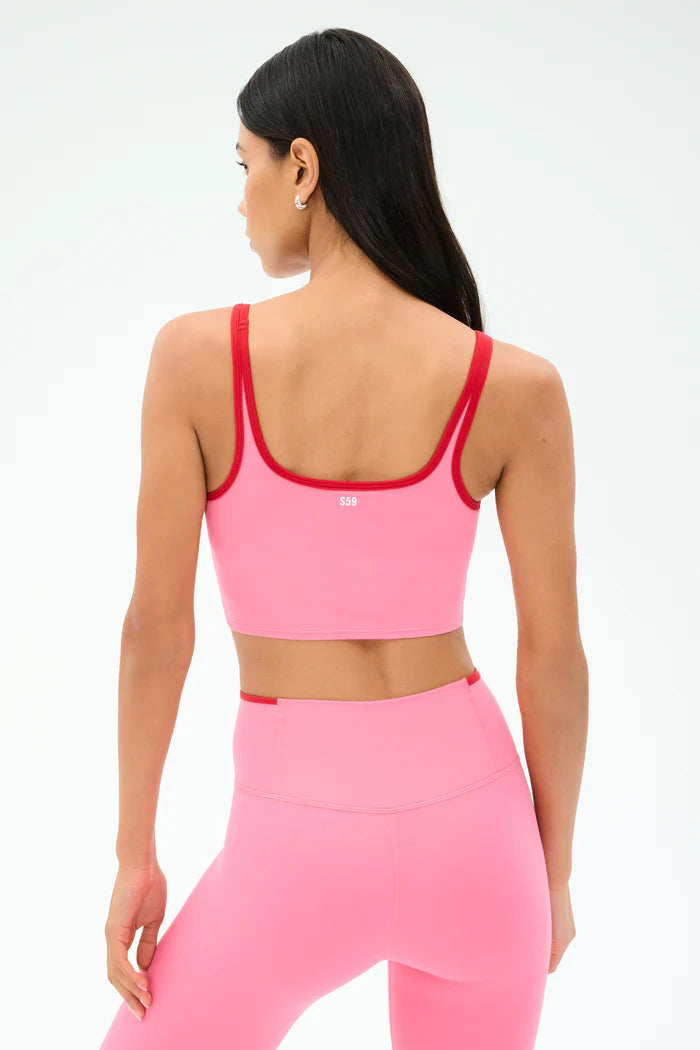 CAIT RIGOR BRALETTE  - STRAWBERRY/PIRATE RED