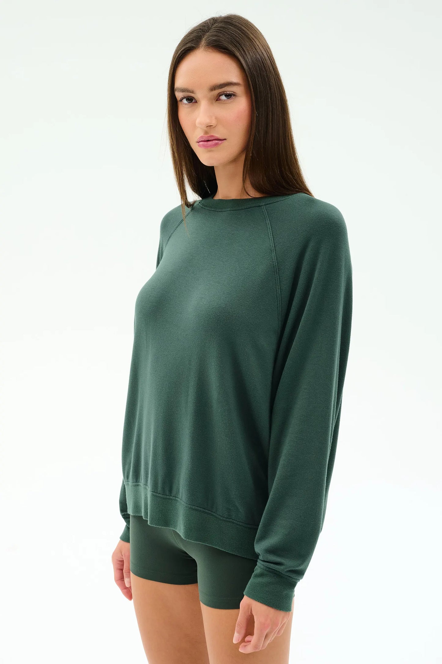 ANDIE OVERSIZED FLEECE SWEASHIRT - MILITARY