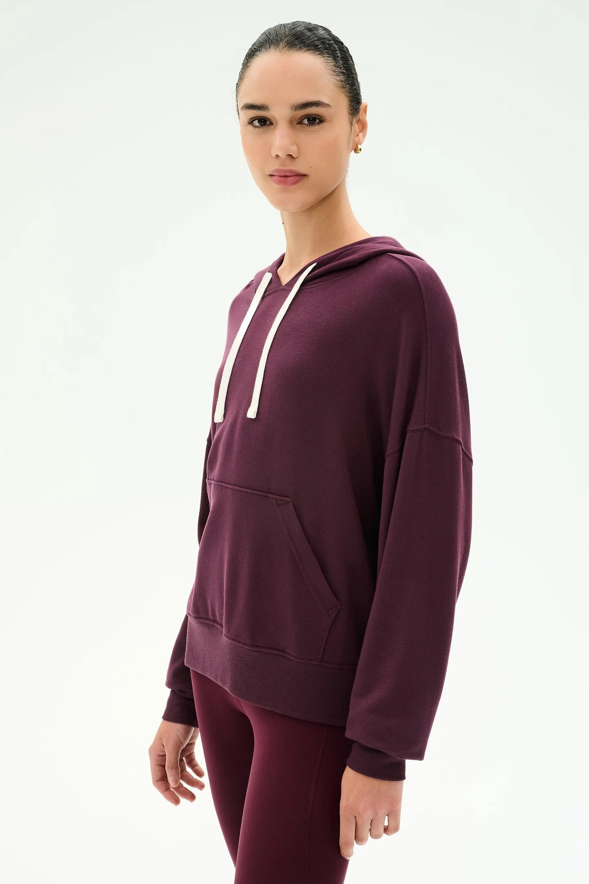 JOEY FLEECE HOODIE - DARK CHERRY