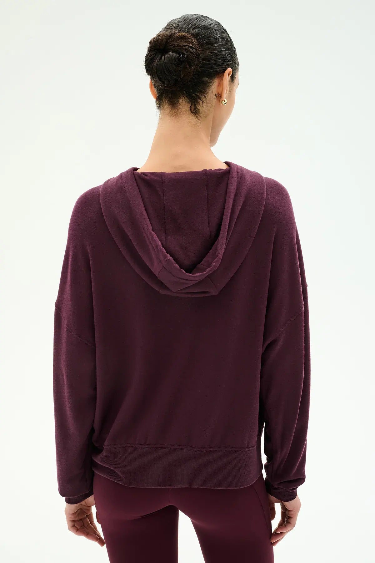 JOEY FLEECE HOODIE - DARK CHERRY