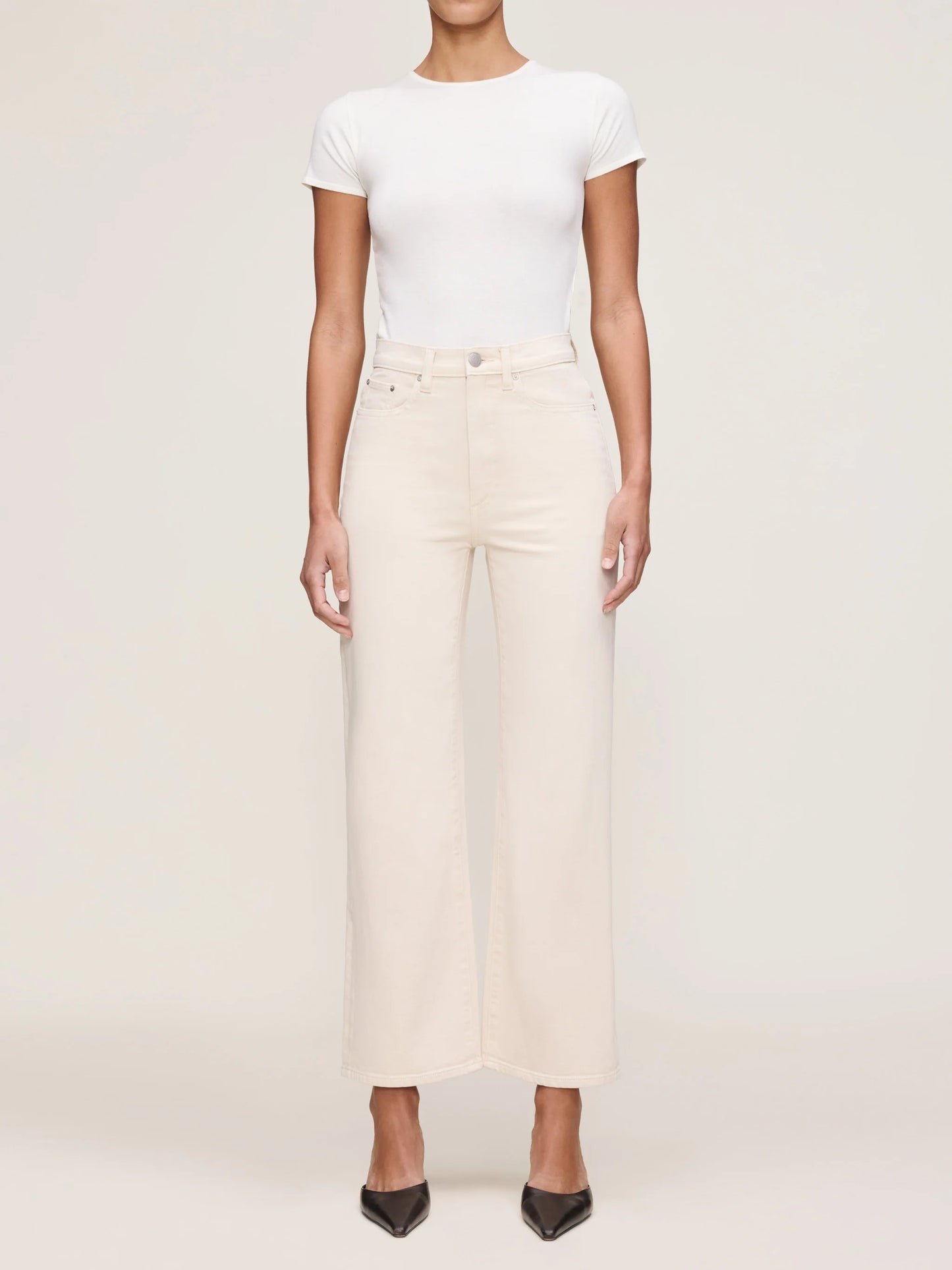 KARMINE REFINED WIDE LEG: HIGH RISE 28' - FLAX