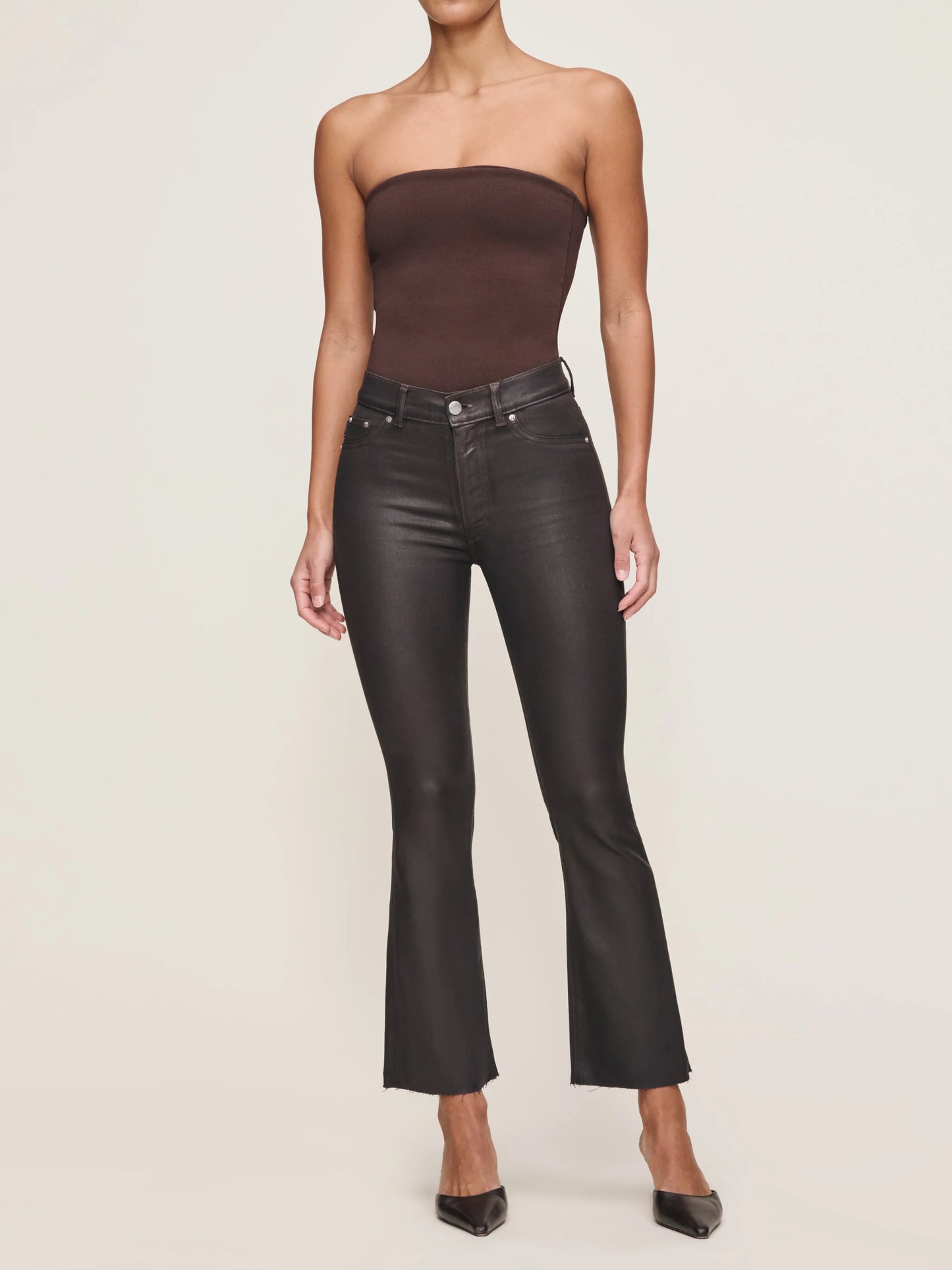 BRIDGET BOOT: HIGH RISE INSTASCULPT™ CROP - CHOCOLATE COATED