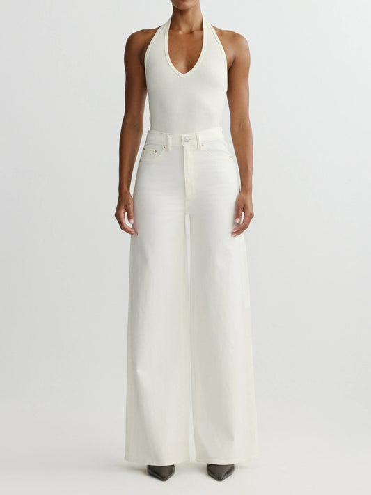 HEPBURN WIDE LEG: HIGH RISE 32' - EGGSHELL