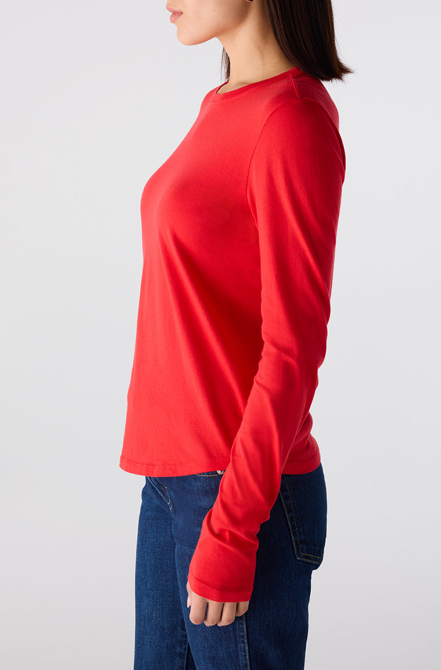 QUINN LONG SLEEVE TEE - SIGNAL