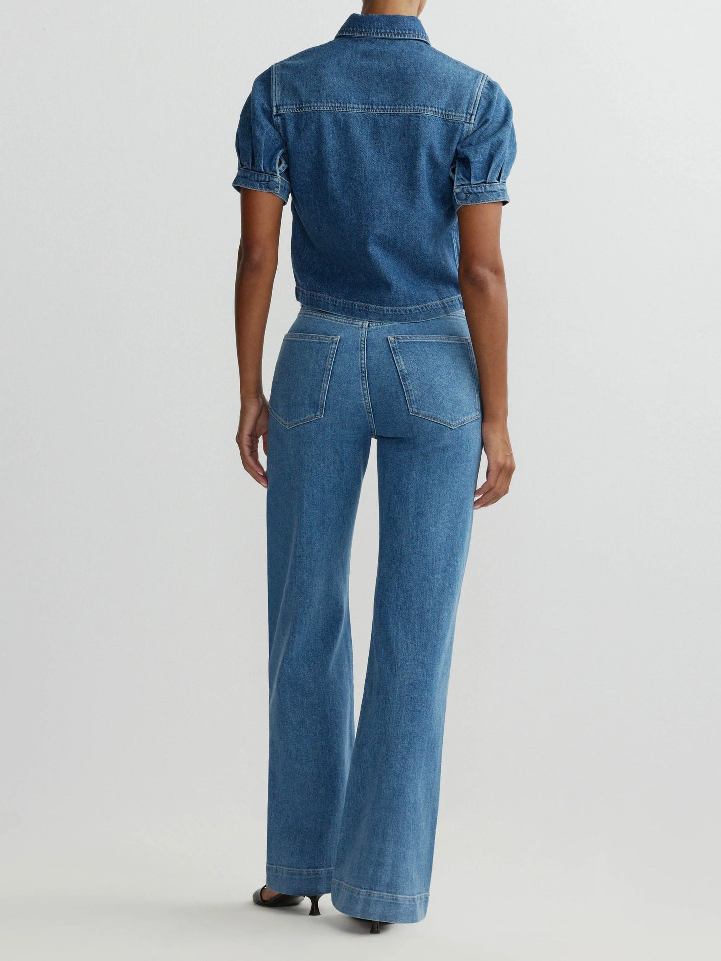 MONTAUK SHIRT: PUFF SLEEVE - TERRA BLUES