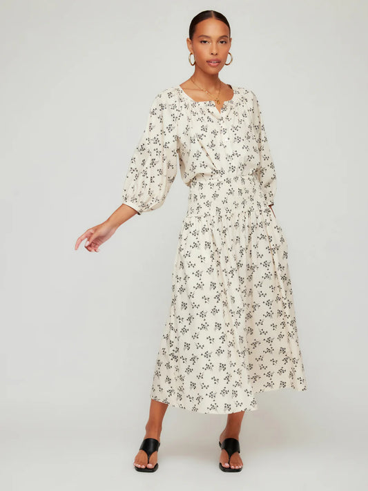 RHEA SMOCKED WAIST SKIRT