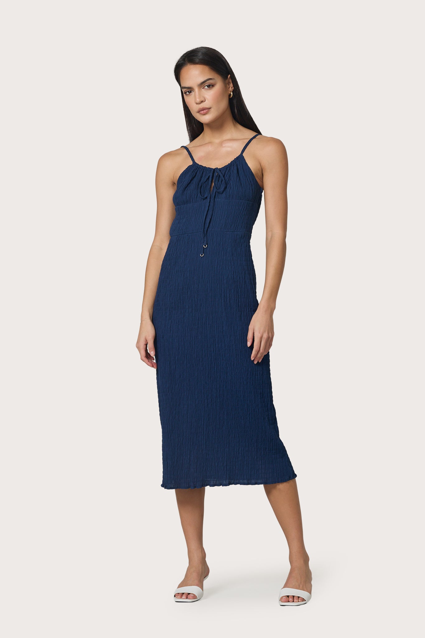 MADDIE DRESS - SMOCKING INDIGO