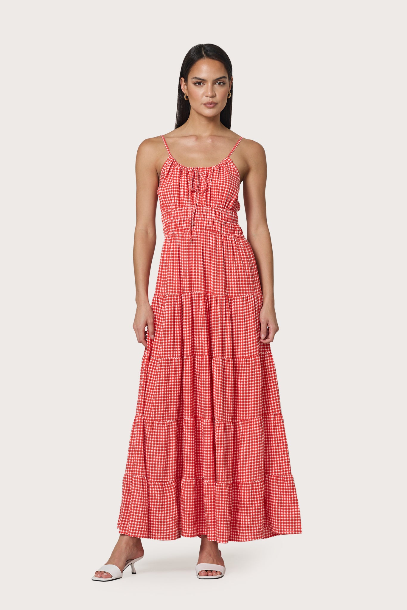 ALEX MAXI DRESS - GINGHAM CORSA