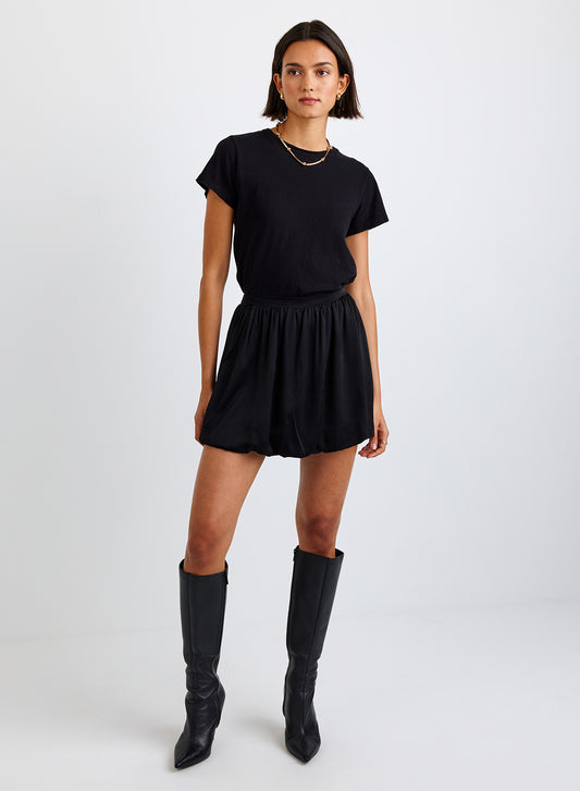 SOFT BUBBLE SKIRT - BLACK