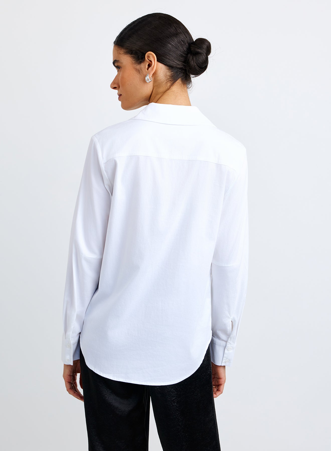 LONG SLEEVE CLEAN SHIRT - WHITE