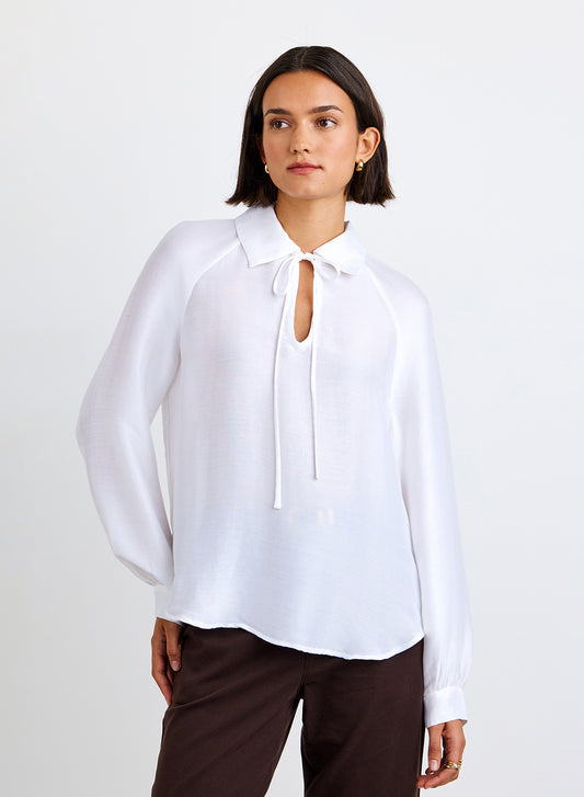 LONGSLEEVE RAGLAN PULLOVER - WHITE